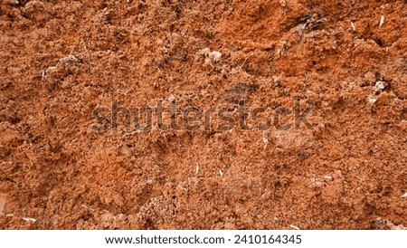 reddish orange clay which is usually used as a raw material for crafts
