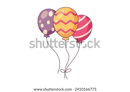 New Year Balloon Sticker Design