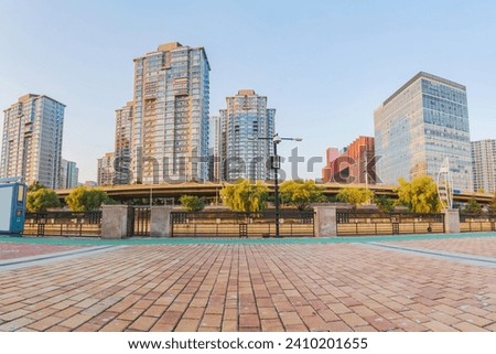 The modern urban architecture skyline and beautiful street views of Beijing, the capital of China