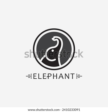 Elephant Logo animal Vector Illustrator Design Template