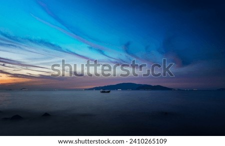 A image of sunrise mysterious island vietnam
