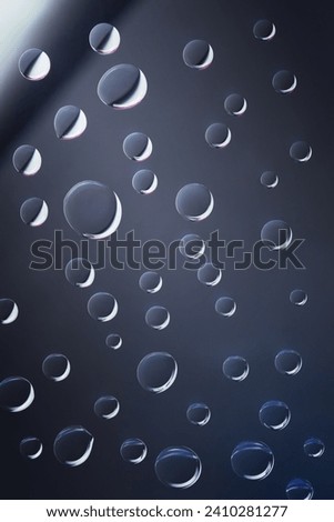 close view transparent calm droplets