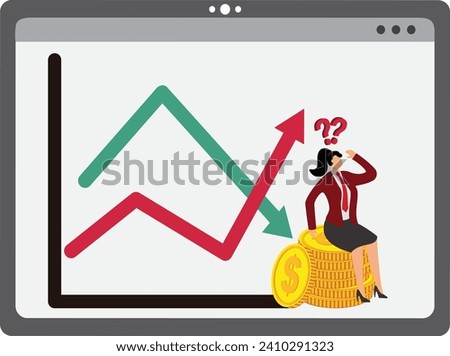 Inflation, Inflation Economics, Currency, Distraught, Finance, Problems, Tax, Businesswoman Royalty-Free Stock Photo #2410291323