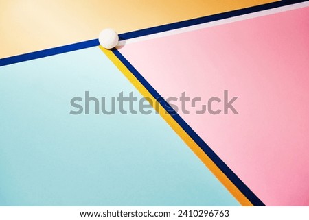 ping pong ball shadow colorful