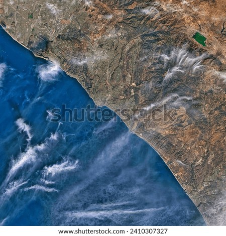 Satellites View California Oil Spill. Satellite imagers can make oil spills easier to detect in open water. Elements of this image furnished by NASA.