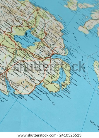 Map of Northern Ireland, world tourism, travel destination