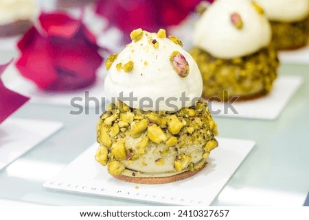 pistachio cheesecake, Ljubljana, Slovenia, Central Europe, Royalty-Free Stock Photo #2410327657