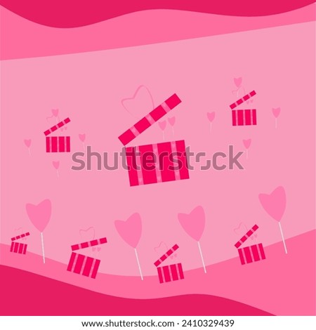 pink background illustration for valentine's day