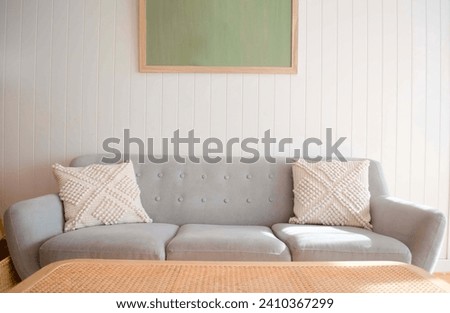couch for living room, relaxing space Royalty-Free Stock Photo #2410367299