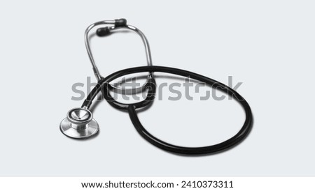 Isolated Stethoscope on White Background: Medical Equipment Concept