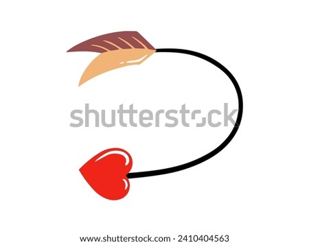 Valentine Day Background with Heart Arrow