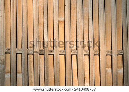  Old bamboo fence texture background.