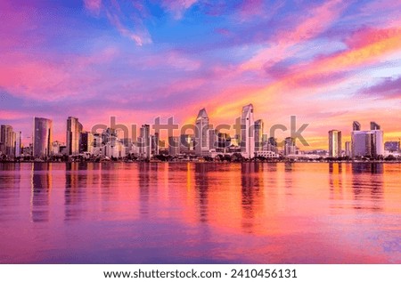 San Diego Skyline Sunset Bay