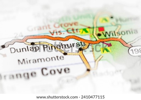 Pinehurst. California. USA on a map Royalty-Free Stock Photo #2410477115