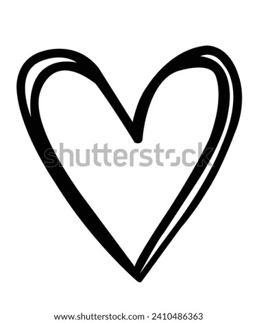 Heart clip art design on plain white transparent isolated background for shirt, hoodie, sweatshirt, apparel, card, tag, mug, icon, poster or badge