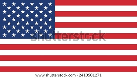 USA flag - isolated on white background