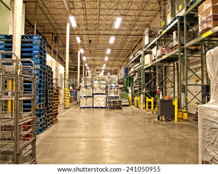 warehouse of a grocery store