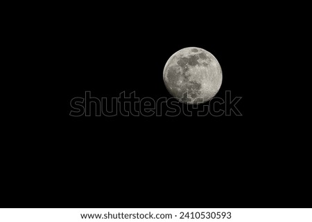 Full moon. Moon background ,Astrophotography, The Moon is an astronomical body that orbits planet Earth, being Earth's only permanent natural satellite, Full moon isolated on black background.