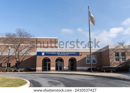 Wyomissing, Pennsylvania - December 29, 2023: Wyomissing Area School District is a highly rated, public school district located in WYOMISSING, PA. Taylor Swift attended WASD from the ages 9-14.