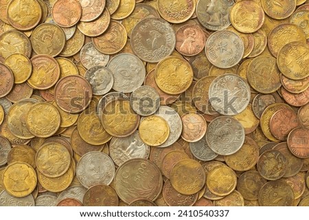 Coins from Different Countries, Collecting Concept