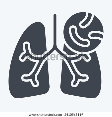 Icon Tuberclosis. related to Respiratory Therapy symbol. glyph style. simple design editable. simple illustration