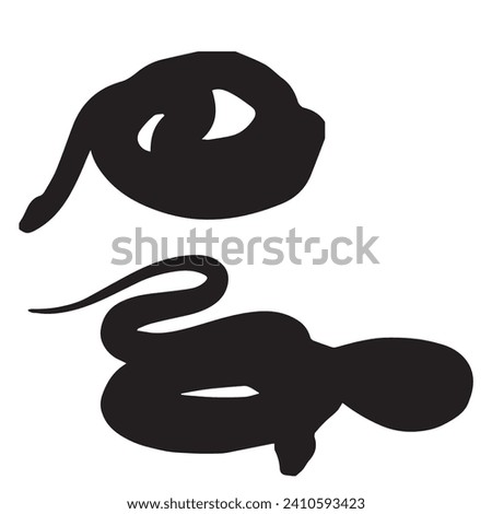 Vector Illustration of Python Silhouette