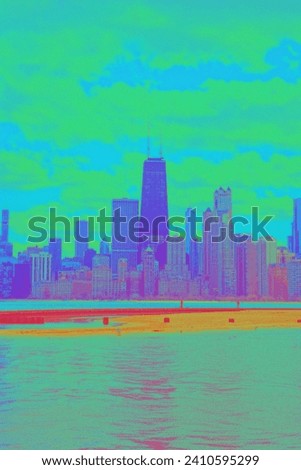 Colorful image of the Chicago Skyline