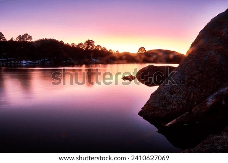 Arareco Lake at sunset in Creel Chihuahua
