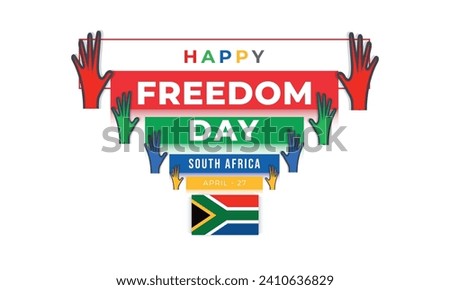South Africa Freedom Day. background, banner, card, poster, template. Vector illustration. Royalty-Free Stock Photo #2410636829