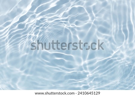 abstract white blue water wave, pure natural swirl pattern texture, background photography Royalty-Free Stock Photo #2410645129