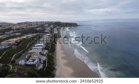 Aerial shots of salt creek beach with surfers and waves 