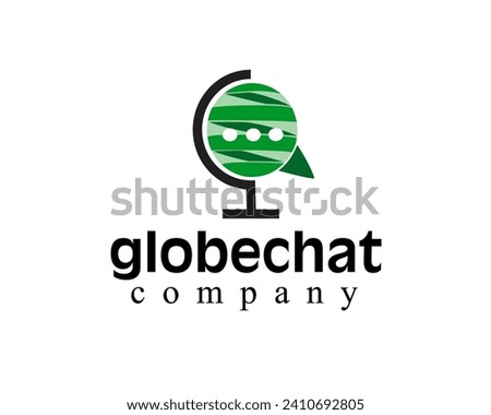 globe chat logo design template