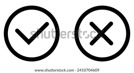 Right or Wrong Icons Isolated on White Background used in web Royalty-Free Stock Photo #2410704609