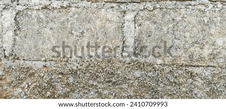 The texture of the cement wall of bricks, the background texture of the cement wall of bricks, taken at close range