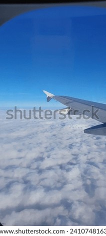 Picture from the window of airplane.