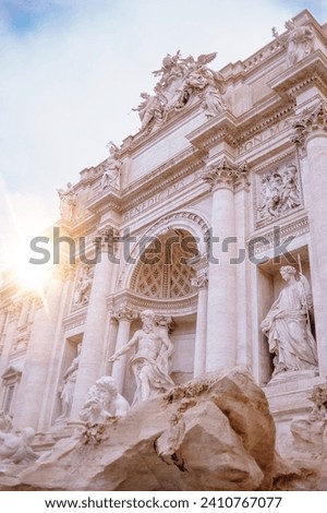 Trevi Fountain in the heart of Rome Royalty-Free Stock Photo #2410767077