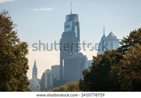 The Philadelphia Skyline on a Spring Day