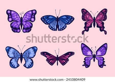 Butterfly Isolated On White Background. Vector Illustration In Flat Style.