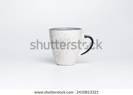 Empty cup on a white background.