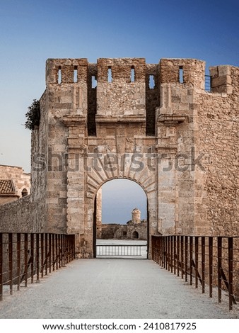 Main entrance of the Maniace Castle of Syracuse-Ortigia, one of the most important testimonies of the Swabian period in Sicily