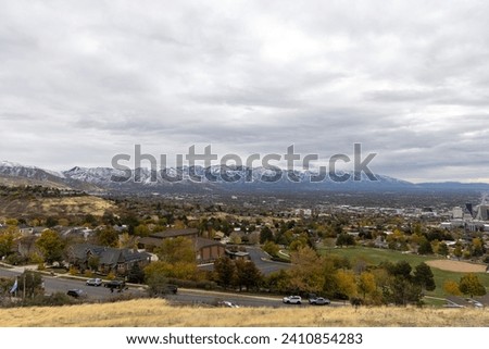 View of downtown Salt Lake City in Utah, USA.