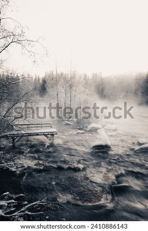 Frosty landscape in Central Finland