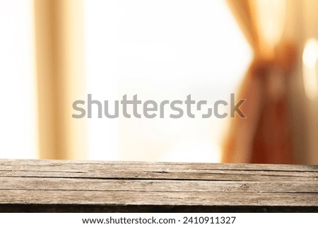 blurred background of window with table