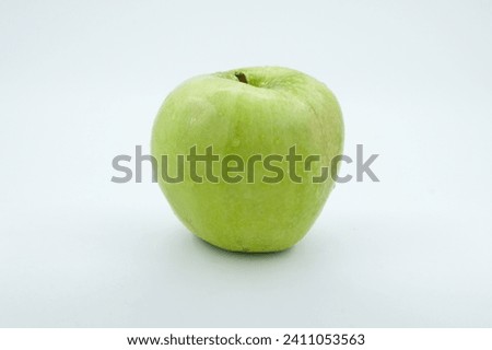 Green Apple White Background stock photo
