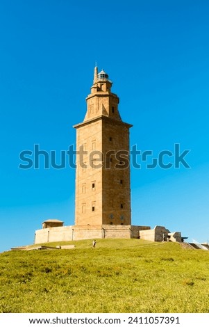 Hercules tower, A Coruna, Galicia, Spain. High quality photo Royalty-Free Stock Photo #2411057391