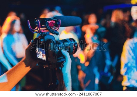 Videographer with gimball video dslr, Professional video, Videographer in event