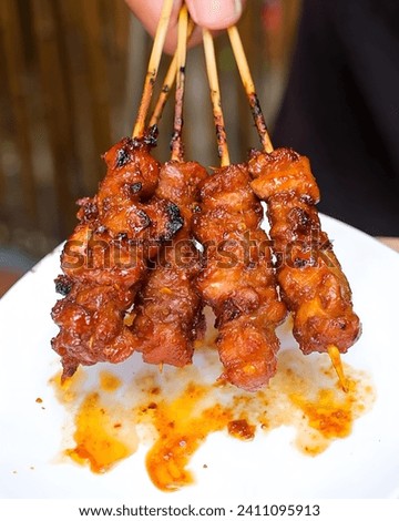 This is a picture of Indonesian local food, and here is a pic of Beef satay