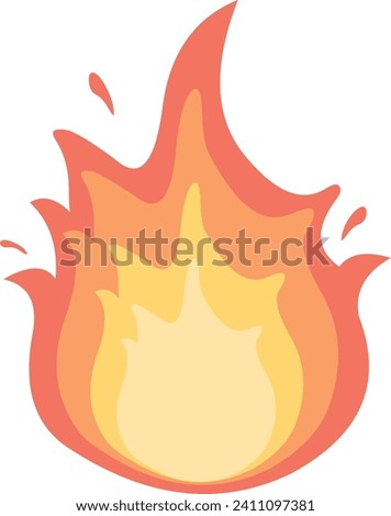 vector illustration of fire flame cartoon