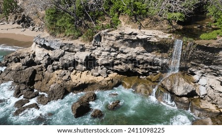 Waterfall in Costa Rica, Nature, Tropical, Biodiversity, Santa Teresa