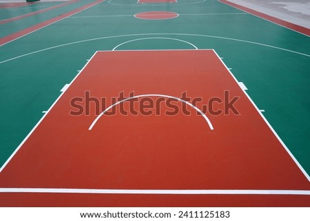 Outdoor basketball court, school rubber basketball court
